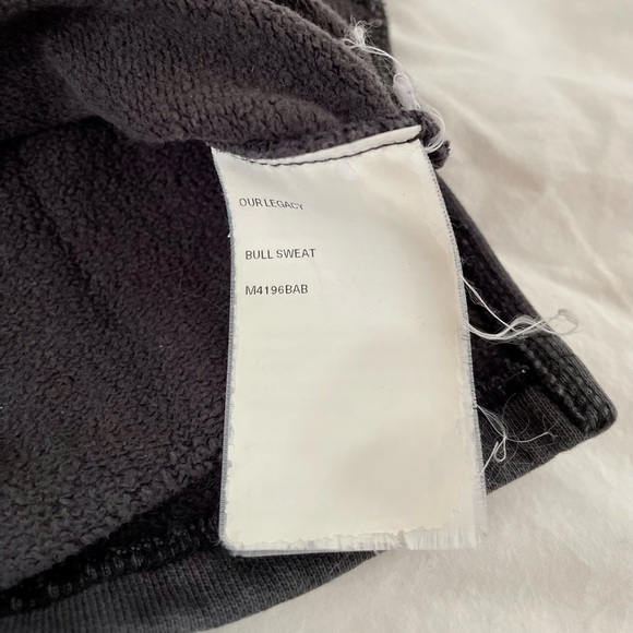 Our Legacy Bull Sweat Crewneck Sweatshirt Men’s size 48/M Relaxed Fit EUC - Picture 6 of 9